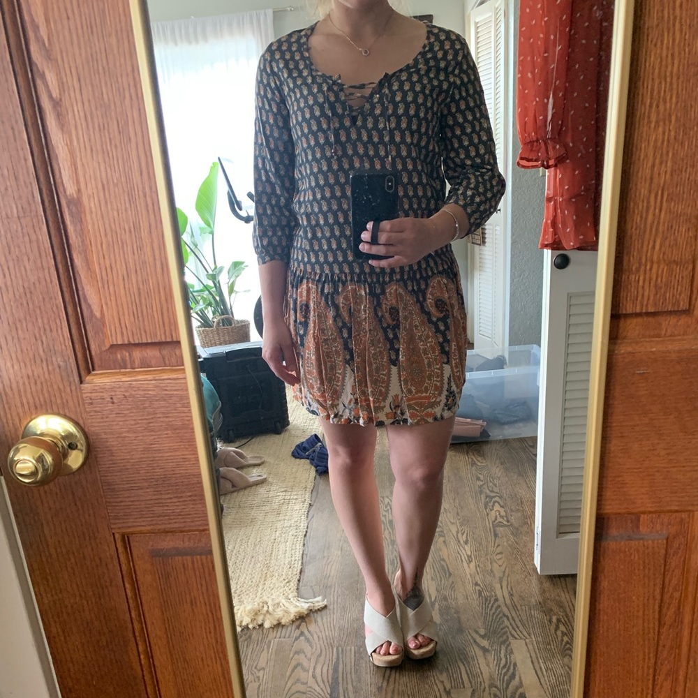 Paisley Pattern Lightweight Dress